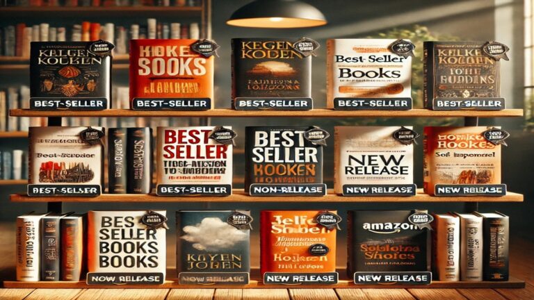 Une image illustrant les meilleures ventes de livres sur Amazon, avec une sélection variée de genres littéraires.